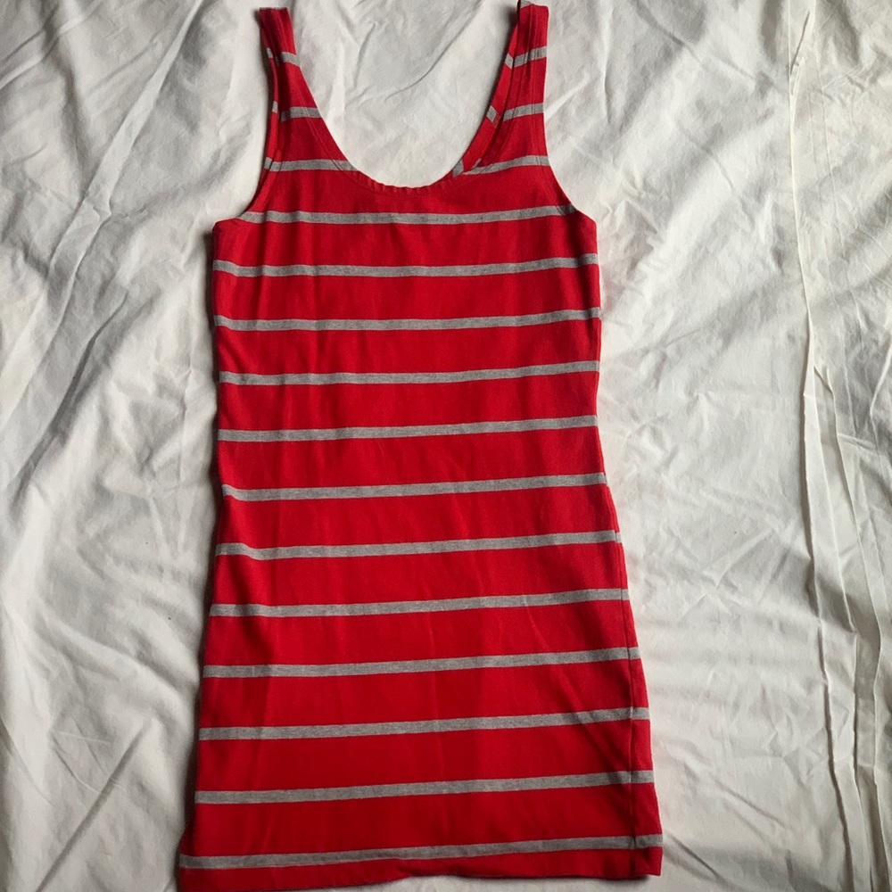 3/$15 Red&Grey striped Dress